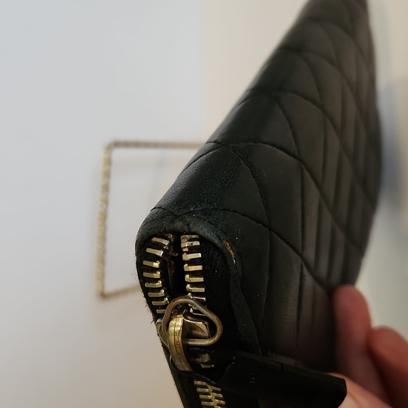 Chanel Lambskin Quilted Zip Long Wallet - Picture 8 of 13